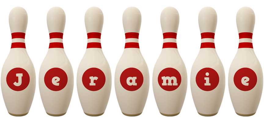 Jeramie bowling-pin logo