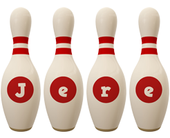 Jere bowling-pin logo