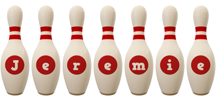 Jeremie bowling-pin logo