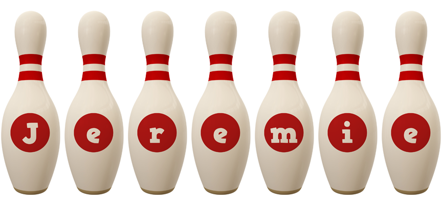 Jeremie bowling-pin logo