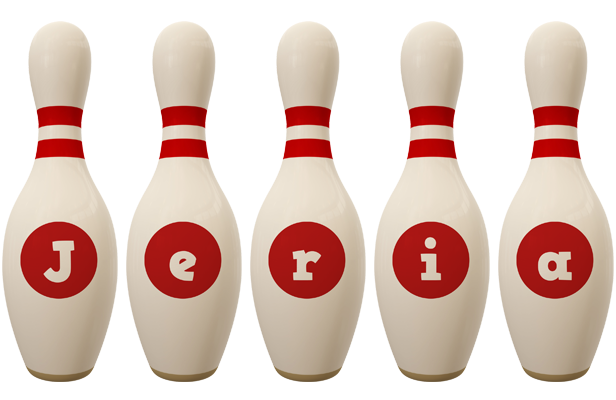 Jeria bowling-pin logo