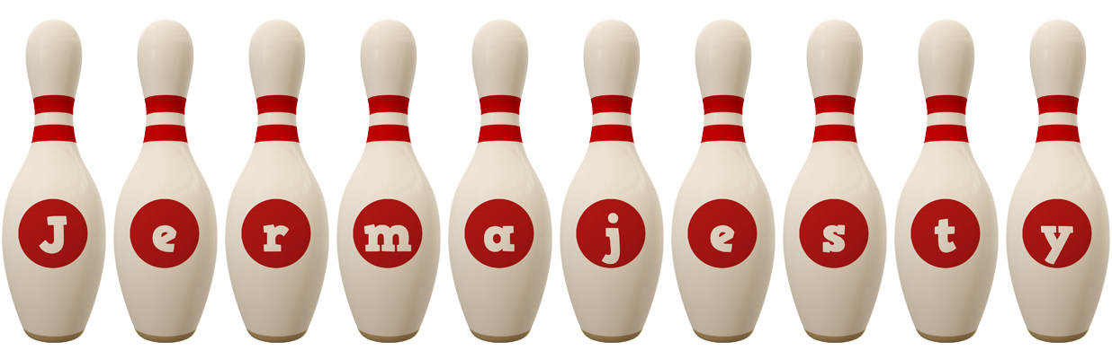 Jermajesty bowling-pin logo