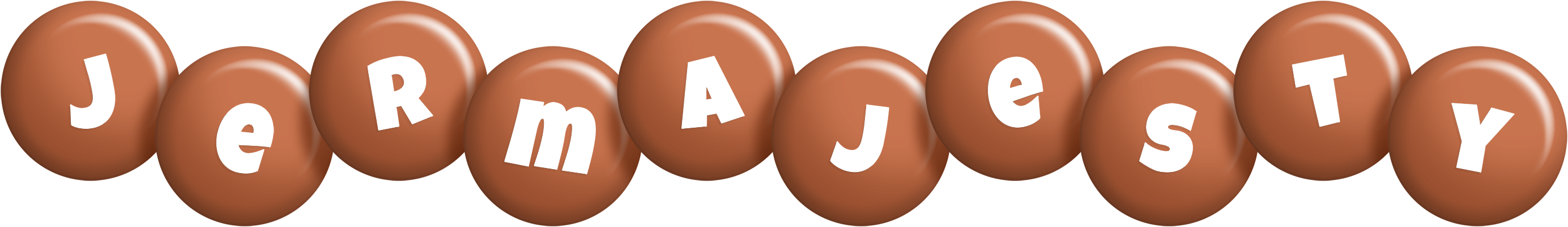 Jermajesty candy-brown logo