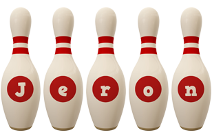 Jeron bowling-pin logo