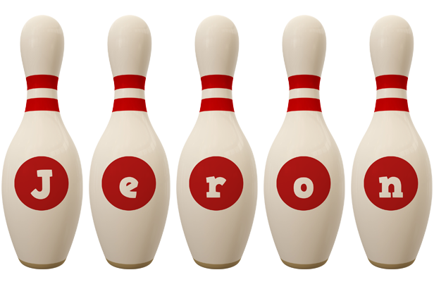 Jeron bowling-pin logo