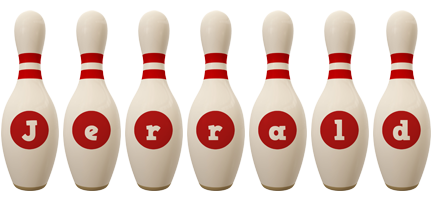 Jerrald bowling-pin logo