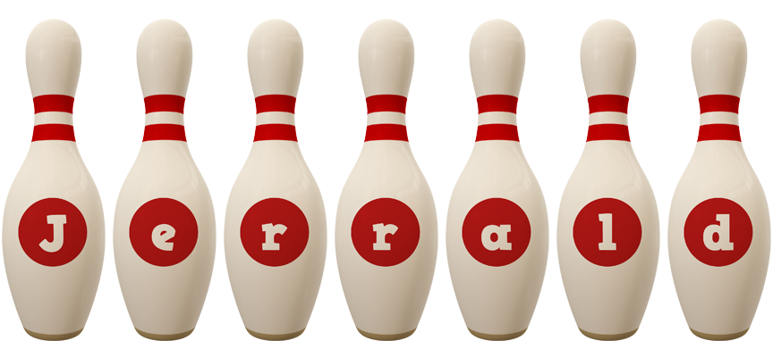 Jerrald bowling-pin logo