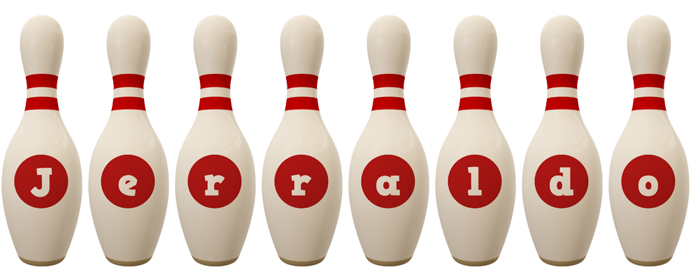 Jerraldo bowling-pin logo