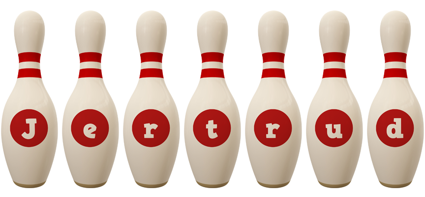 Jertrud bowling-pin logo