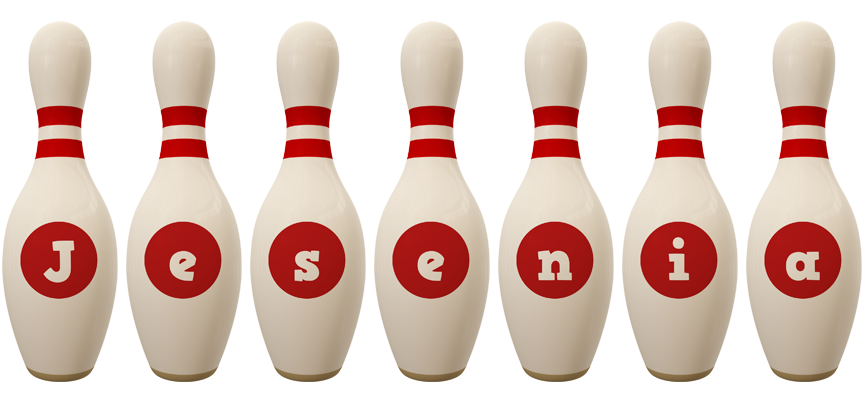 Jesenia bowling-pin logo
