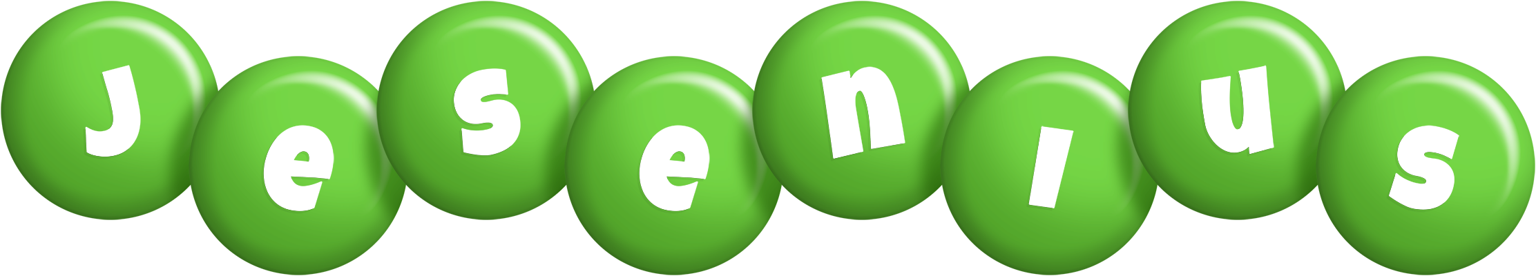 Jesenius candy-green logo