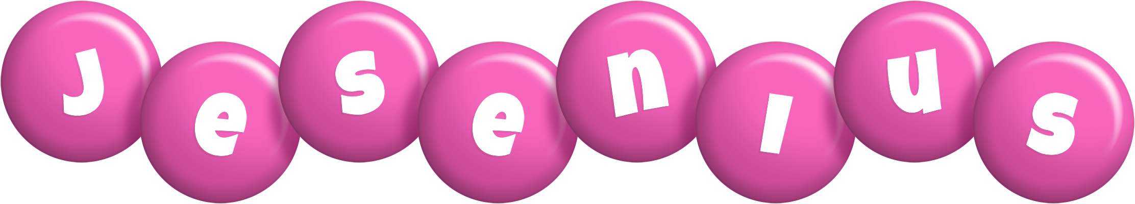 Jesenius candy-pink logo