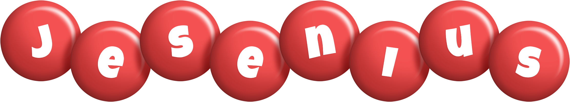 Jesenius candy-red logo