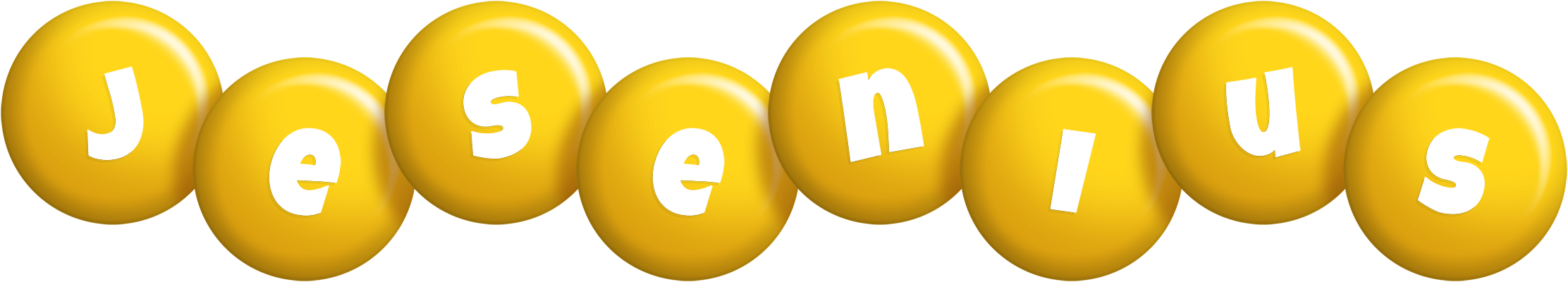 Jesenius candy-yellow logo