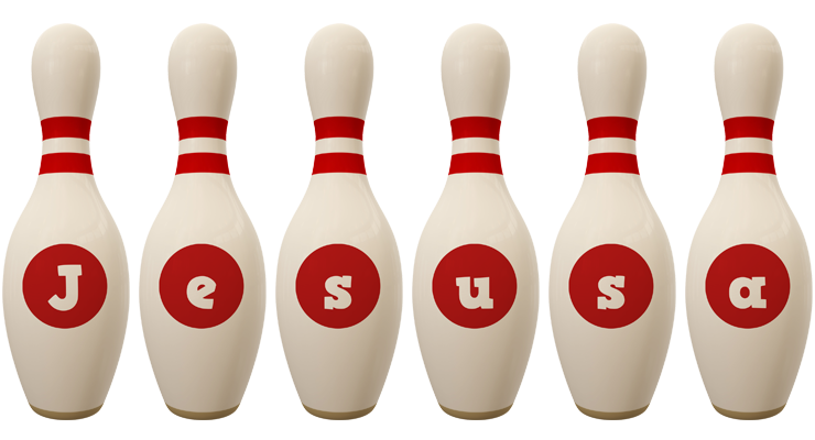 Jesusa bowling-pin logo