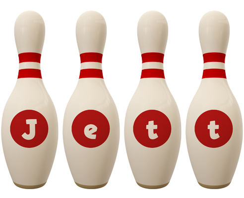 Jett bowling-pin logo