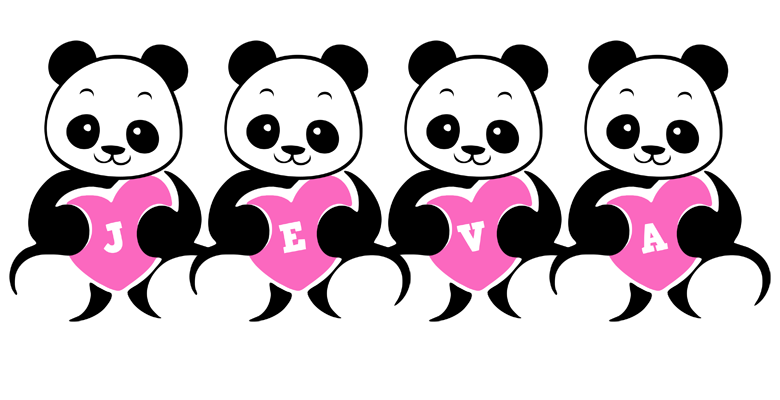 Jeva love-panda logo
