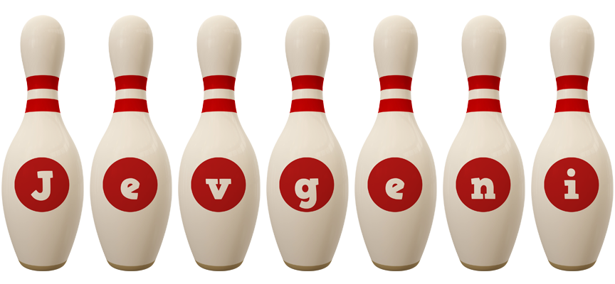Jevgeni bowling-pin logo