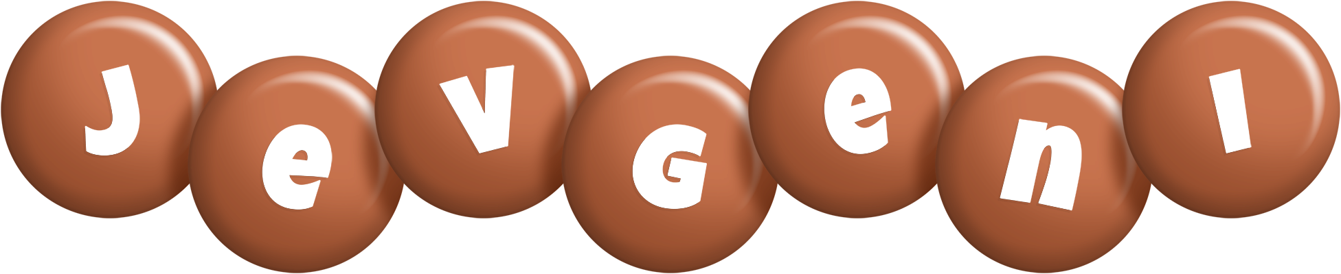 Jevgeni candy-brown logo