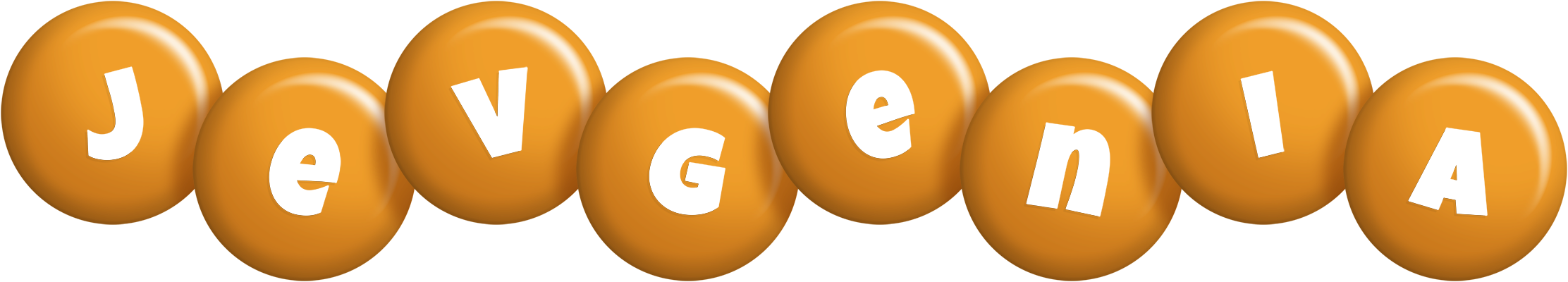 Jevgenia candy-orange logo