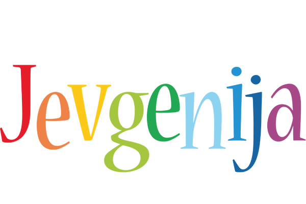 Jevgenija birthday logo