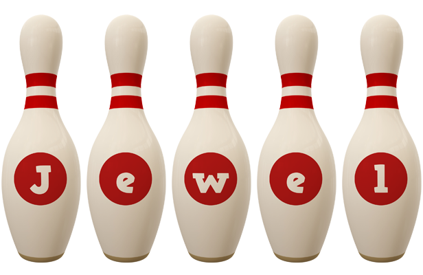 Jewel bowling-pin logo