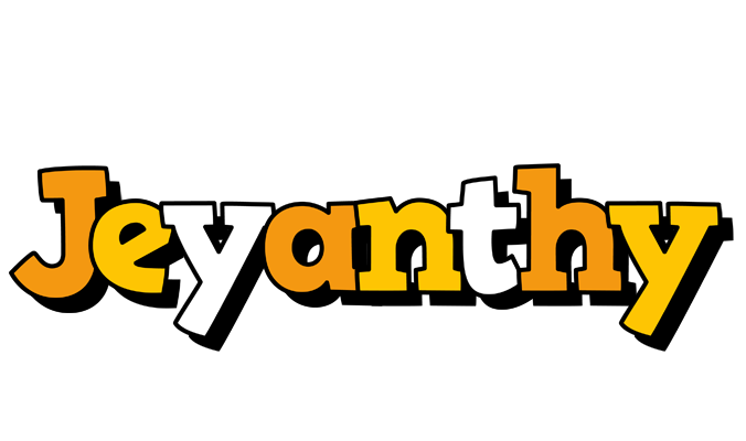 Jeyanthy cartoon logo