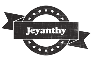 Jeyanthy grunge logo