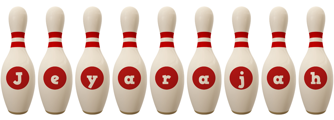 Jeyarajah bowling-pin logo