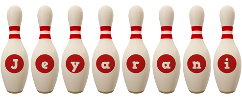 Jeyarani bowling-pin logo