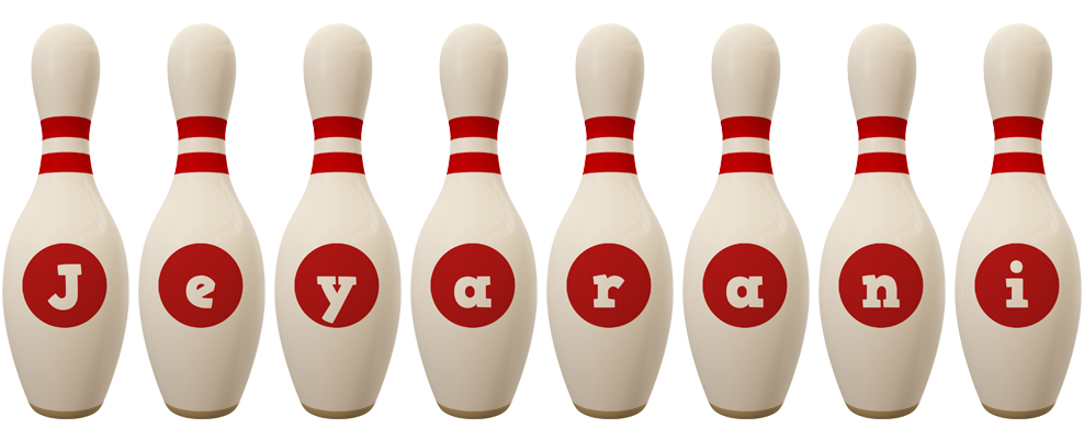 Jeyarani bowling-pin logo