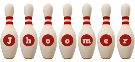 Jhoomer bowling-pin logo