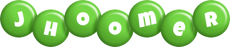 Jhoomer candy-green logo