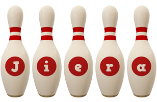 Jiera bowling-pin logo