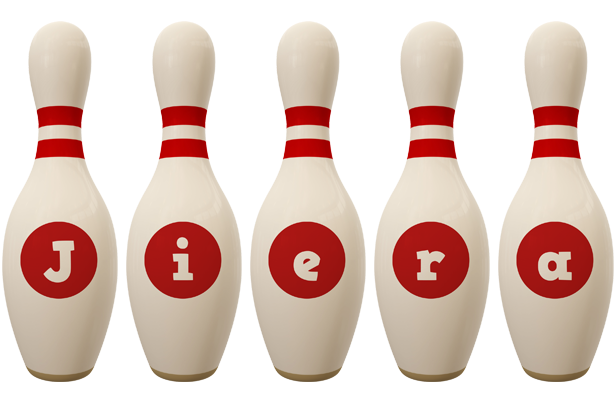 Jiera bowling-pin logo
