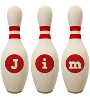 Jim bowling-pin logo