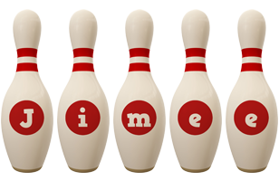 Jimee bowling-pin logo