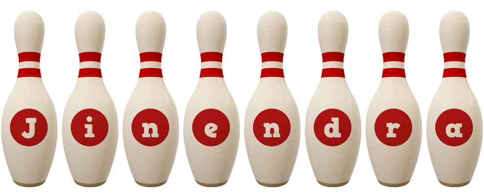 Jinendra bowling-pin logo