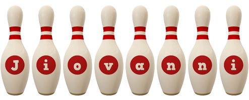 Jiovanni bowling-pin logo