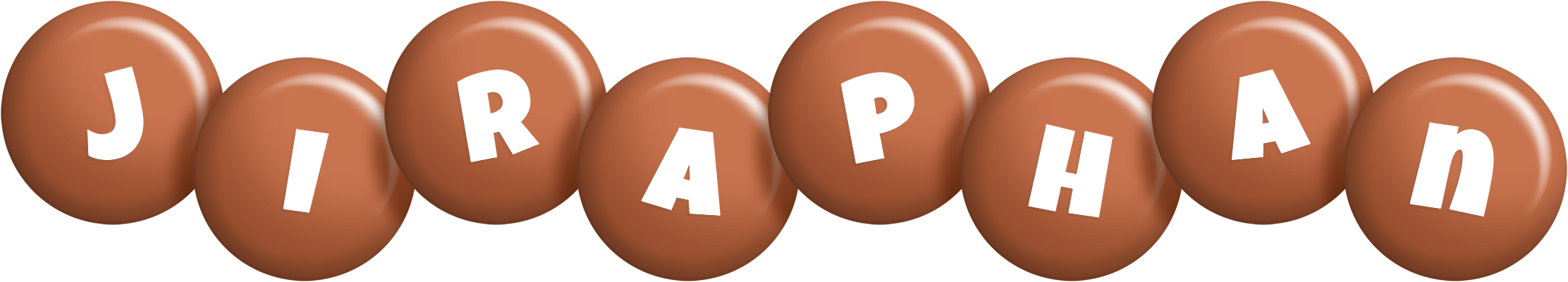 Jiraphan candy-brown logo