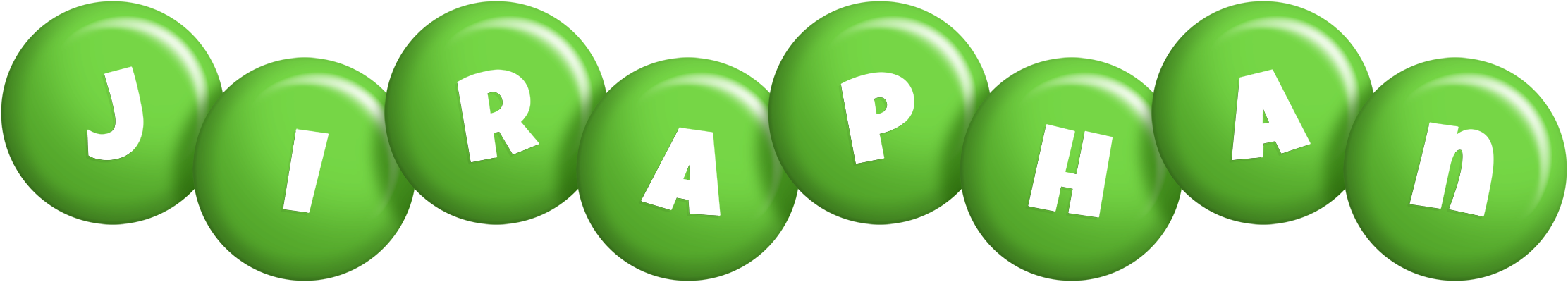 Jiraphan candy-green logo