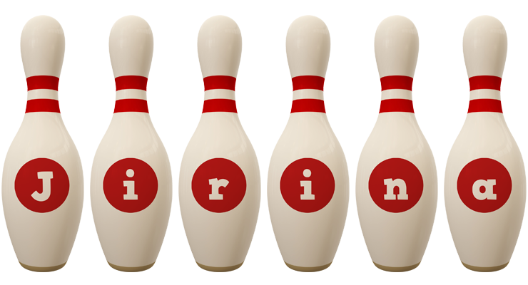 Jirina bowling-pin logo