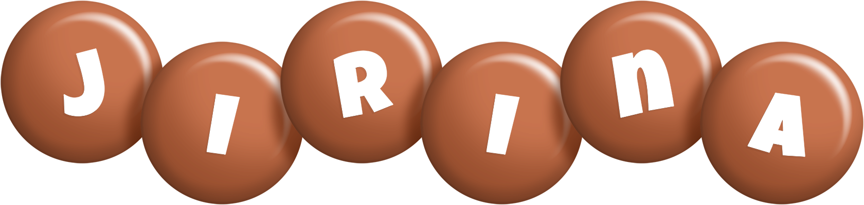 Jirina candy-brown logo