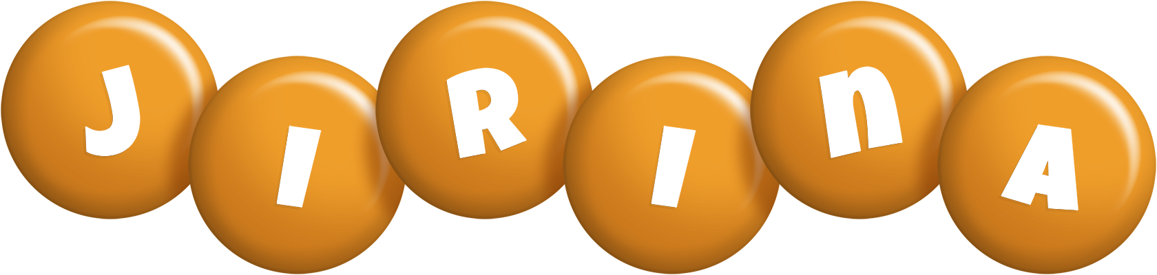 Jirina candy-orange logo