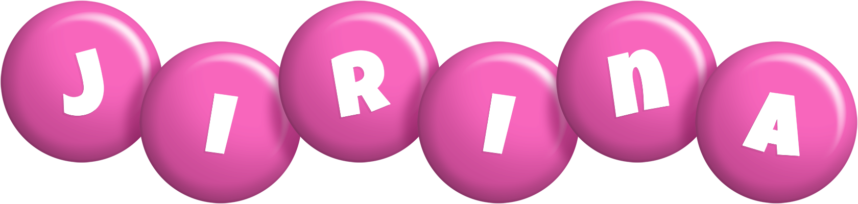 Jirina candy-pink logo