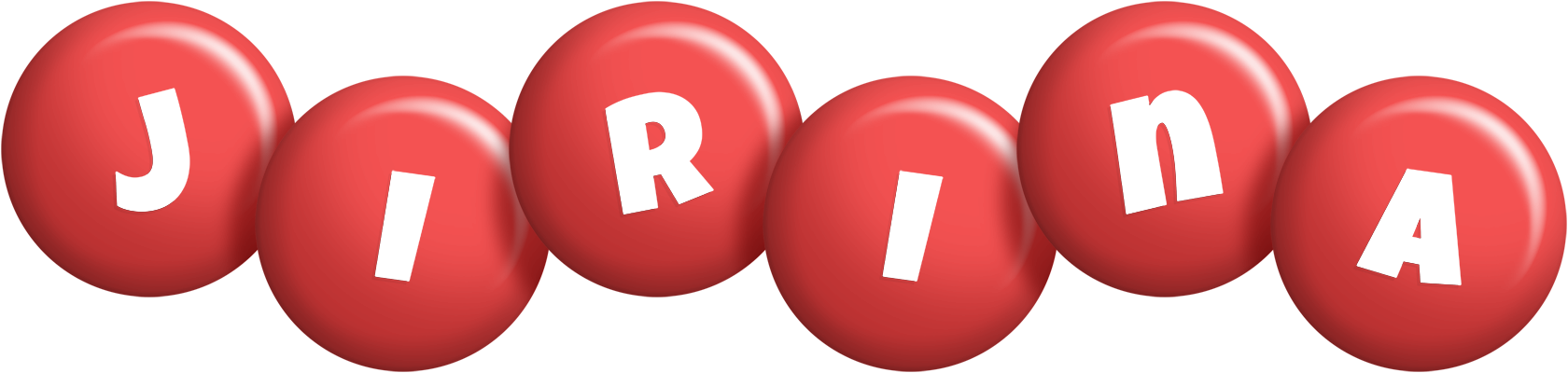 Jirina candy-red logo