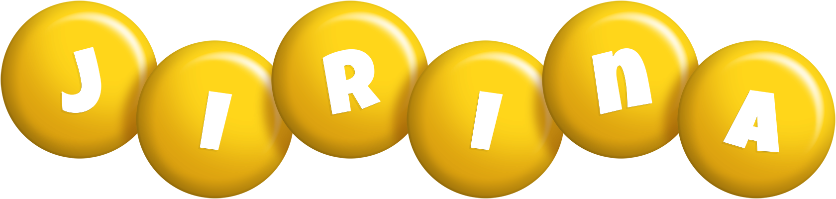 Jirina candy-yellow logo
