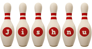 Jishnu bowling-pin logo