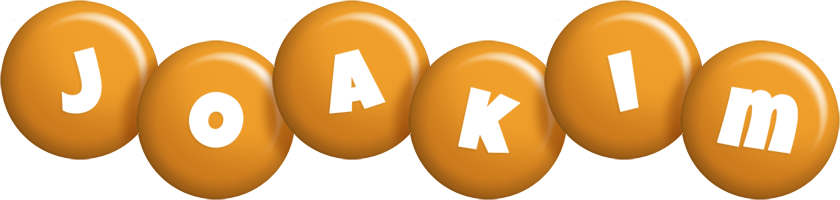 Joakim candy-orange logo