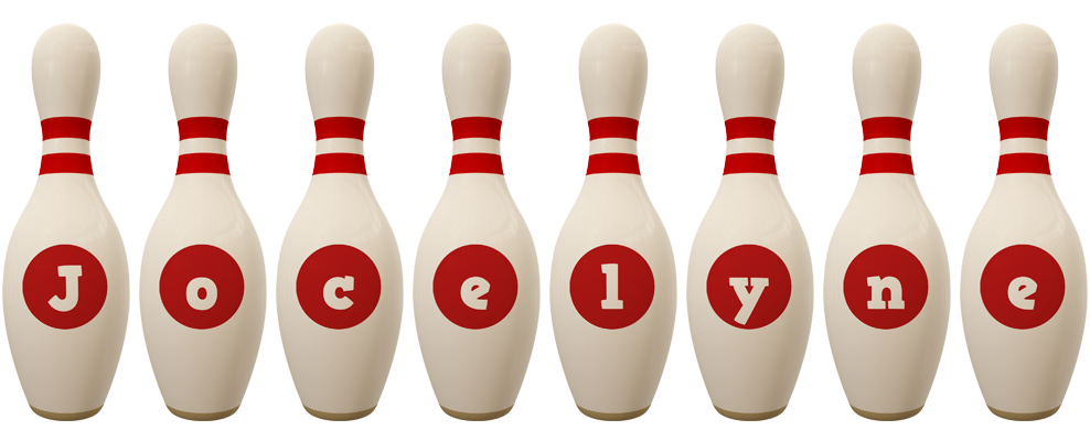 Jocelyne bowling-pin logo